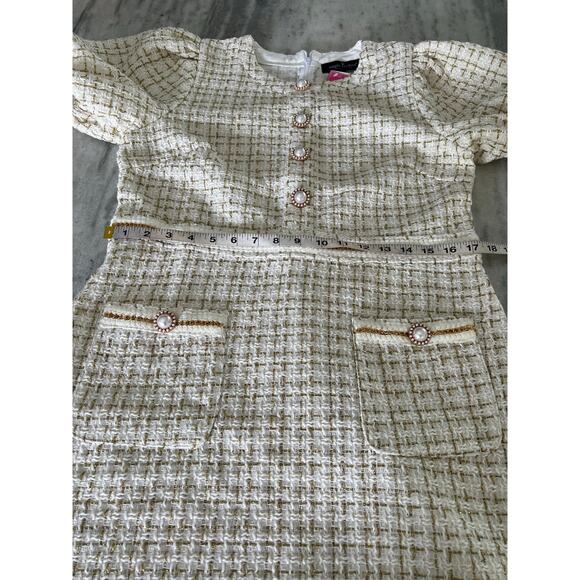 Simply Southern Retro Look Boucle Mini Dress Woman’s Size Medium Pockets - Picture 13 of 14
